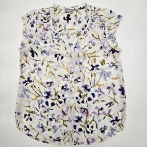 Women's Daniel Rainn Cream Floral Blouse Size Small